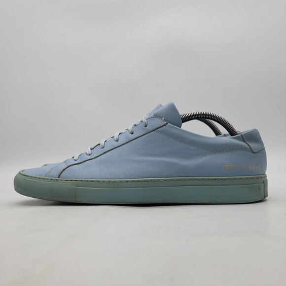 Common Projects Achilles Low Men's EU 44 Leather Powder Blue Trainers Sneakers - Picture 4 of 12